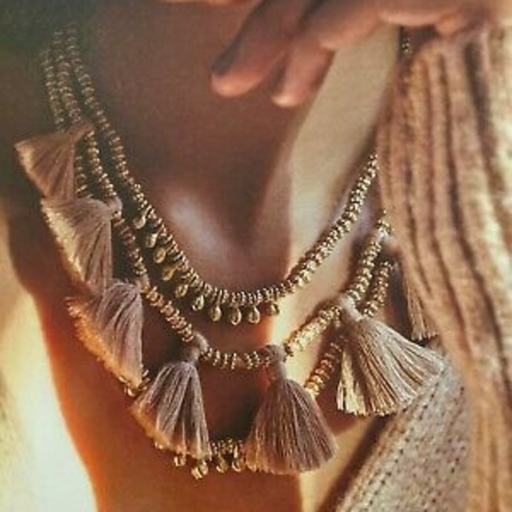 Bluma Project Handmade Fringe Beaded Necklace – Artisan Statement Jewelry
